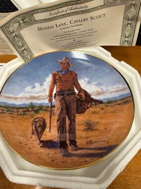 HONDO LANE - The Franklin Mint - Collectors Plate - 24k Gold - Robert Tanenbaum